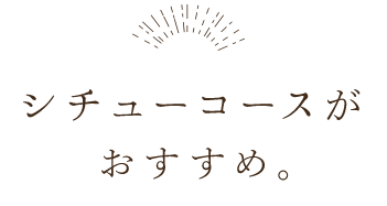 シチューコースがおすすめ。