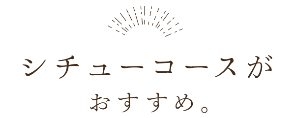 シチューコースがおすすめ。